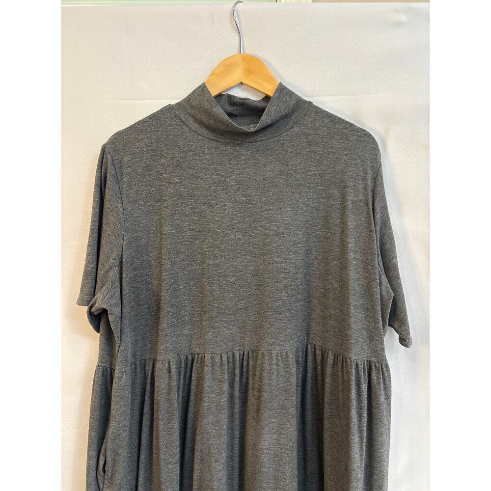#Women’s Chelsea Studio Grey Mock Neck Dress Size 1X.